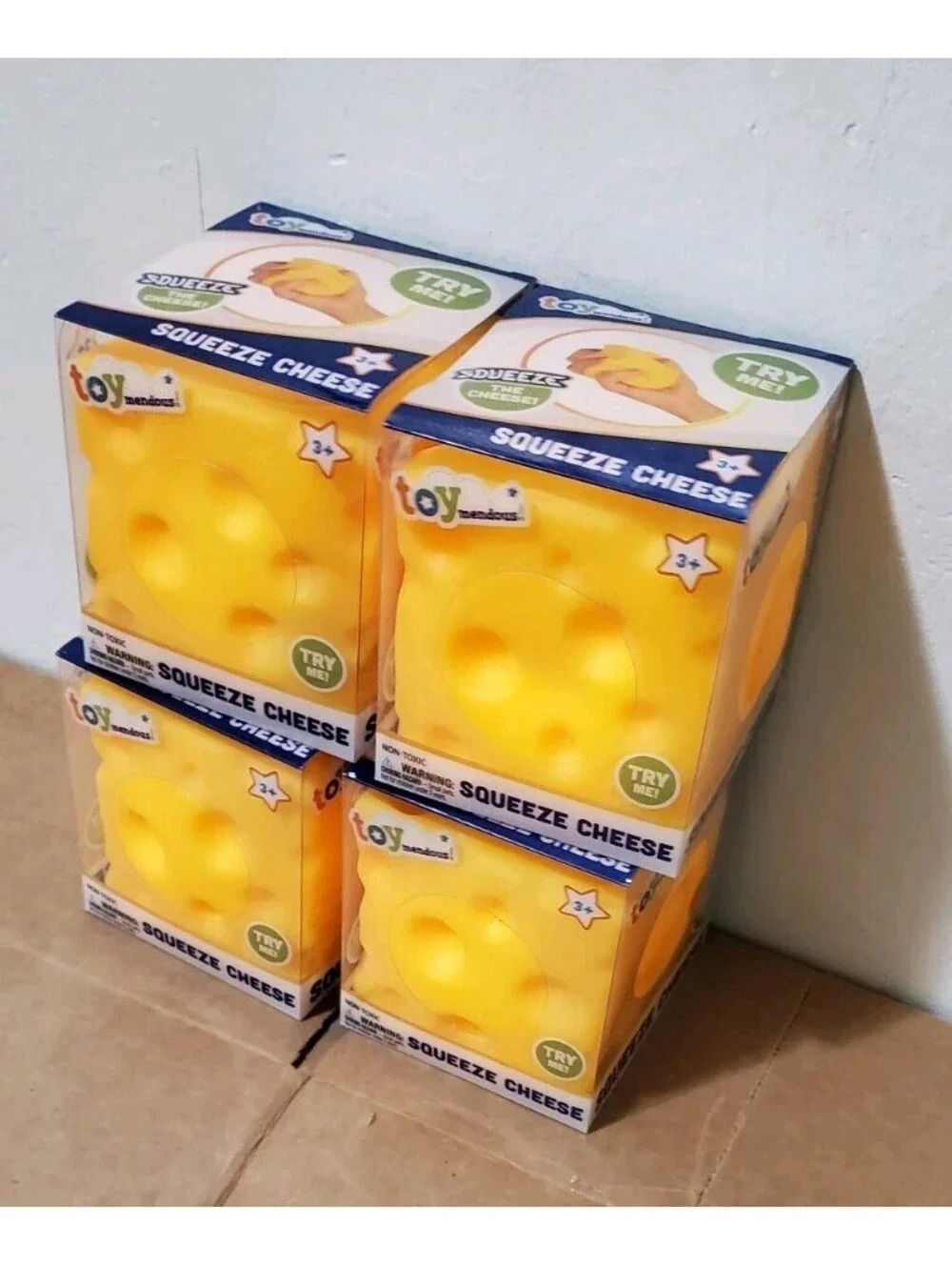 Squeeze Cheese Fidget Toy New 2026 Release Gel Sensory Squishy  Lot 4 Toymendous